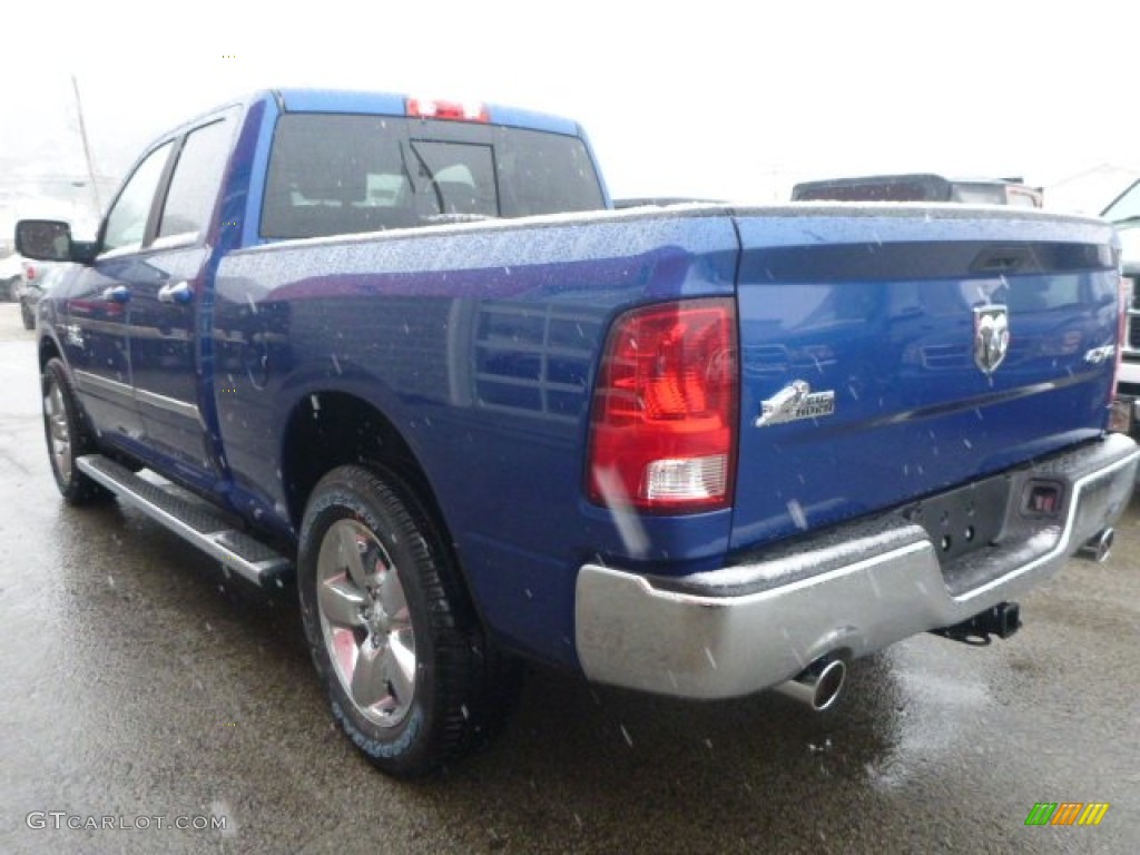 2015 1500 Big Horn Quad Cab 4x4 - Blue Streak Pearl / Black/Diesel Gray photo #2