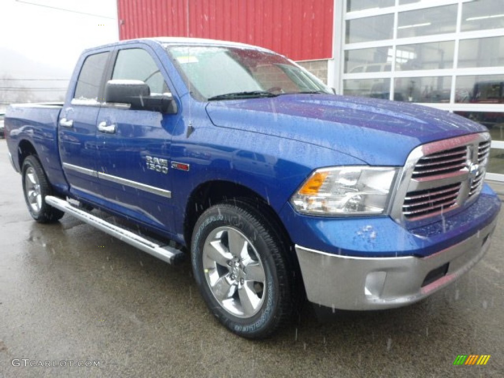 2015 1500 Big Horn Quad Cab 4x4 - Blue Streak Pearl / Black/Diesel Gray photo #8