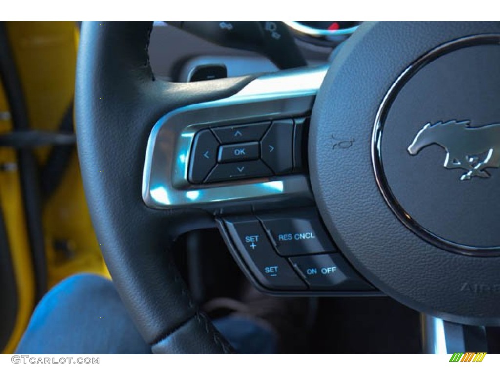 2015 Mustang EcoBoost Coupe - Triple Yellow Tricoat / Ebony photo #19