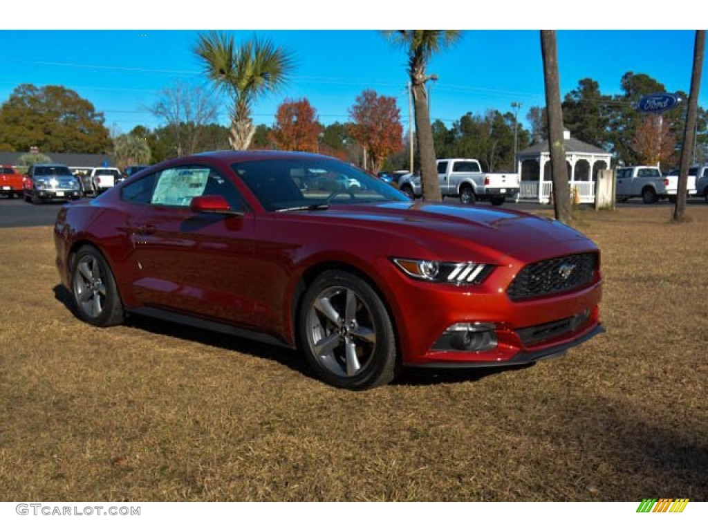 2015 Mustang V6 Coupe - Ruby Red Metallic / Ebony photo #3