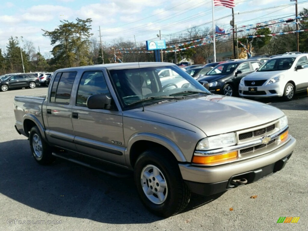 2003 S10 LS Crew Cab 4x4 - Light Pewter Metallic / Graphite photo #5