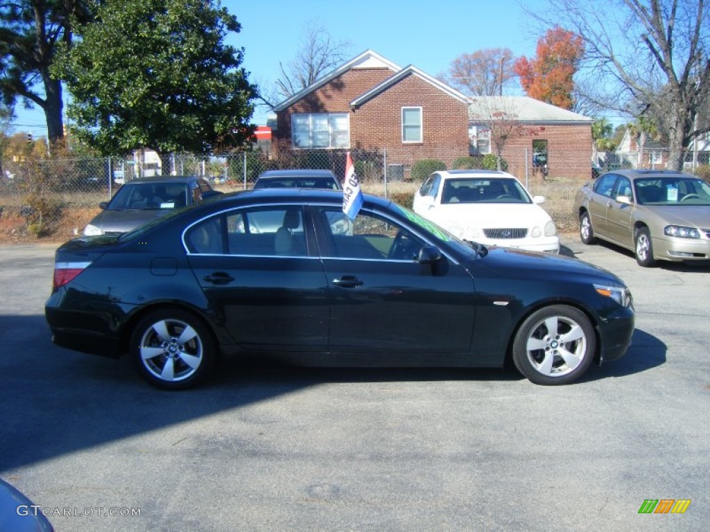2005 5 Series 530i Sedan - Oxford Green Metallic / Beige photo #4