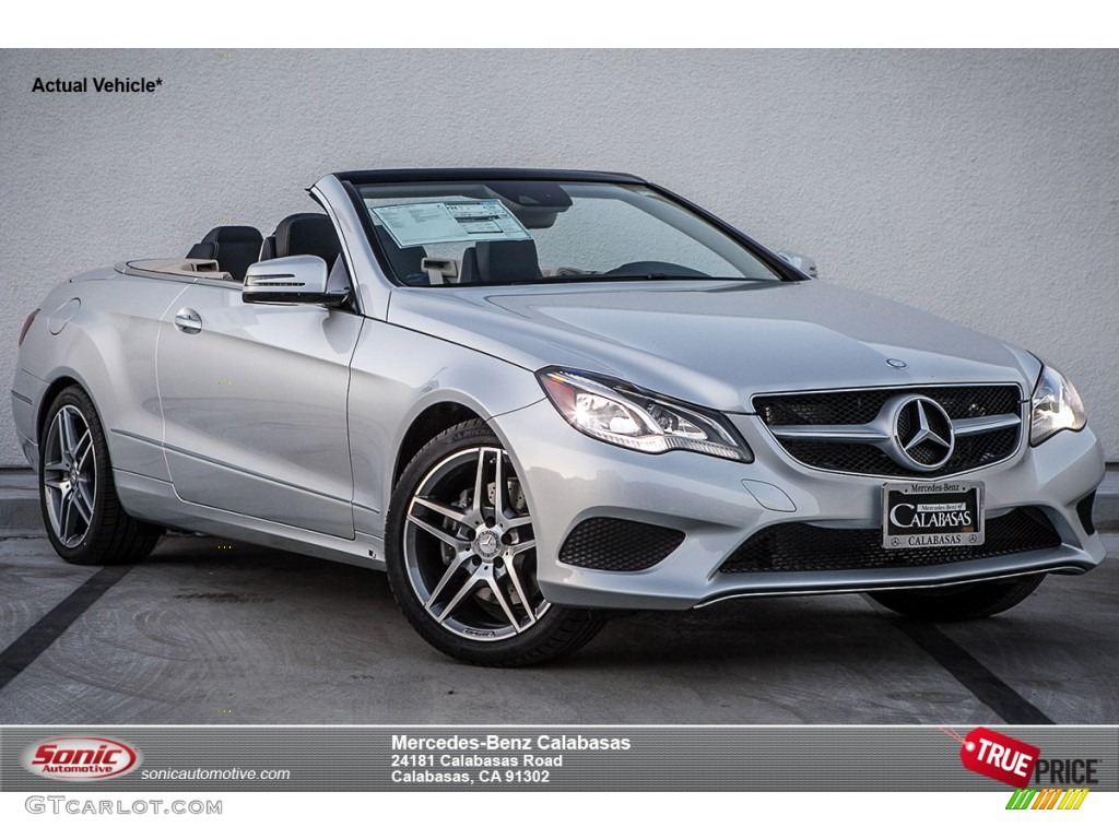 2015 E 400 Cabriolet - Iridium Silver Metallic / Deep Sea Blue/Silk Beige Brown photo #1