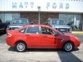 2008 Vermillion Red Ford Focus SE Sedan  photo #1