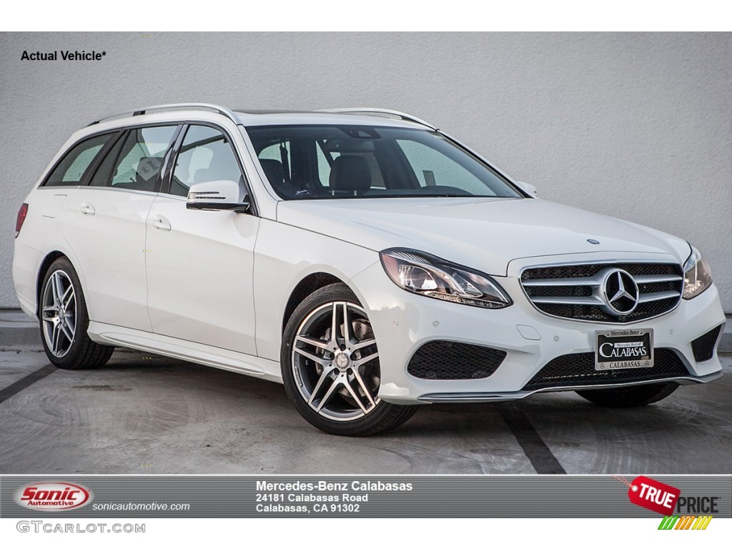 2015 E 350 4Matic Wagon - Polar White / Black photo #1