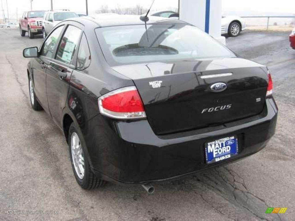 2009 Focus SE Sedan - Ebony Black / Charcoal Black photo #3