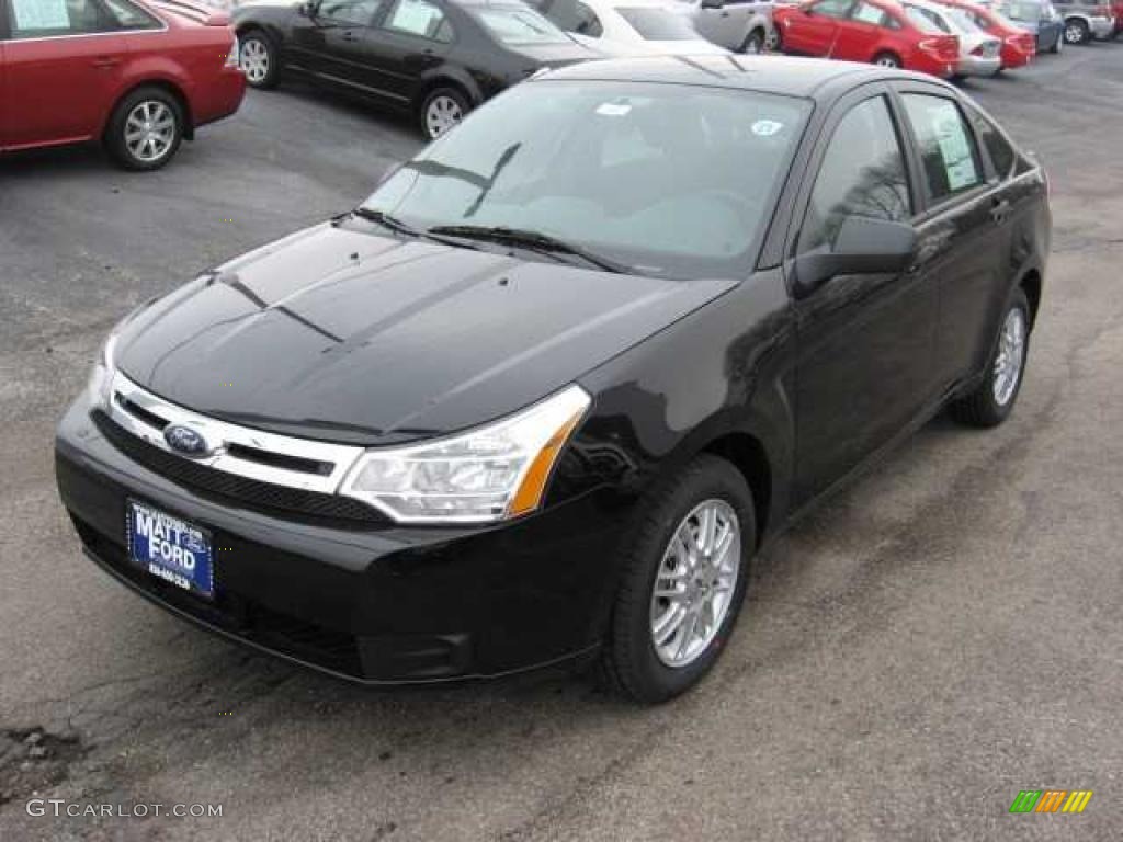 2009 Focus SE Sedan - Ebony Black / Charcoal Black photo #4