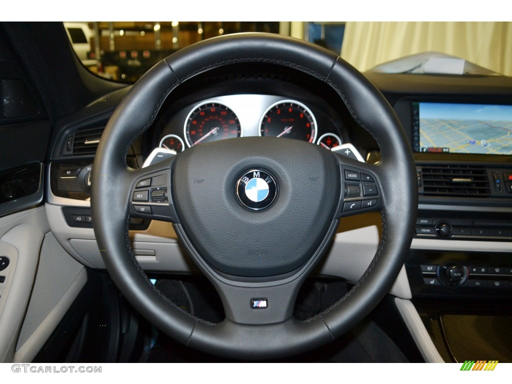 2012 5 Series 550i Sedan - Dark Graphite Metallic II / Oyster/Black photo #25