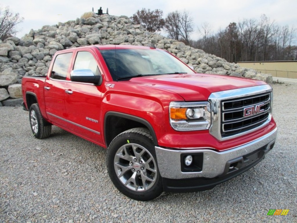 Fire Red 2015 GMC Sierra 1500 SLT Crew Cab 4x4 Exterior Photo #99518860