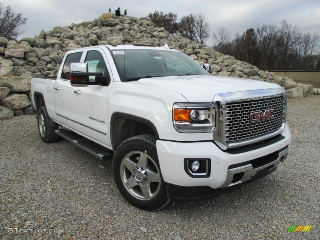 2015 Sierra 2500HD Denali Crew Cab 4x4 - Summit White / Cocoa/Dune photo #1