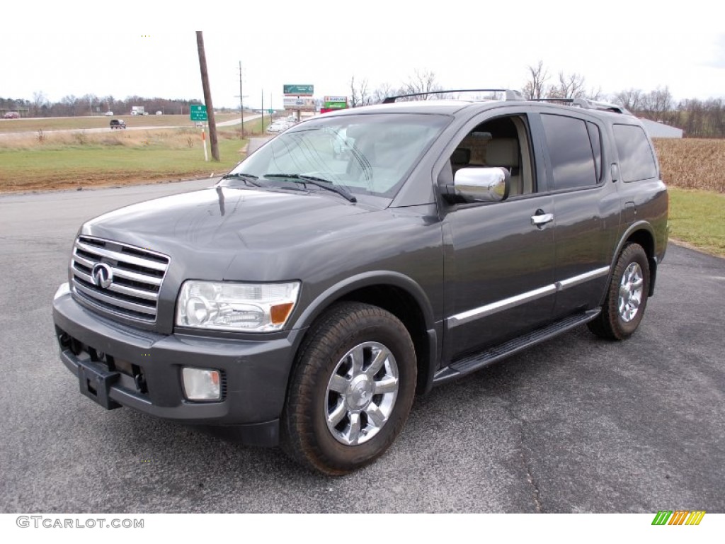 2004 QX 56 4WD - Silver Graphite Metallic / Willow photo #1