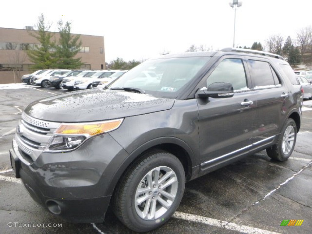 2015 Explorer XLT 4WD - Magnetic / Charcoal Black photo #5