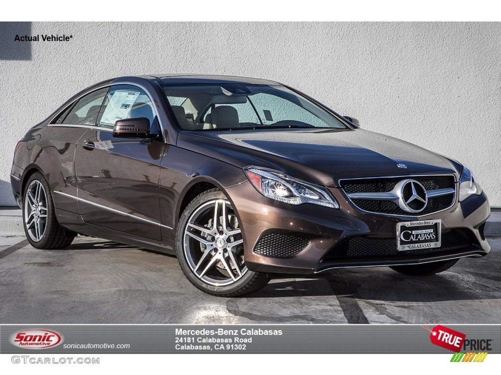 2015 E 400 Coupe - Dolomite Brown Metallic / Silk Beige/Espresso Brown photo #1