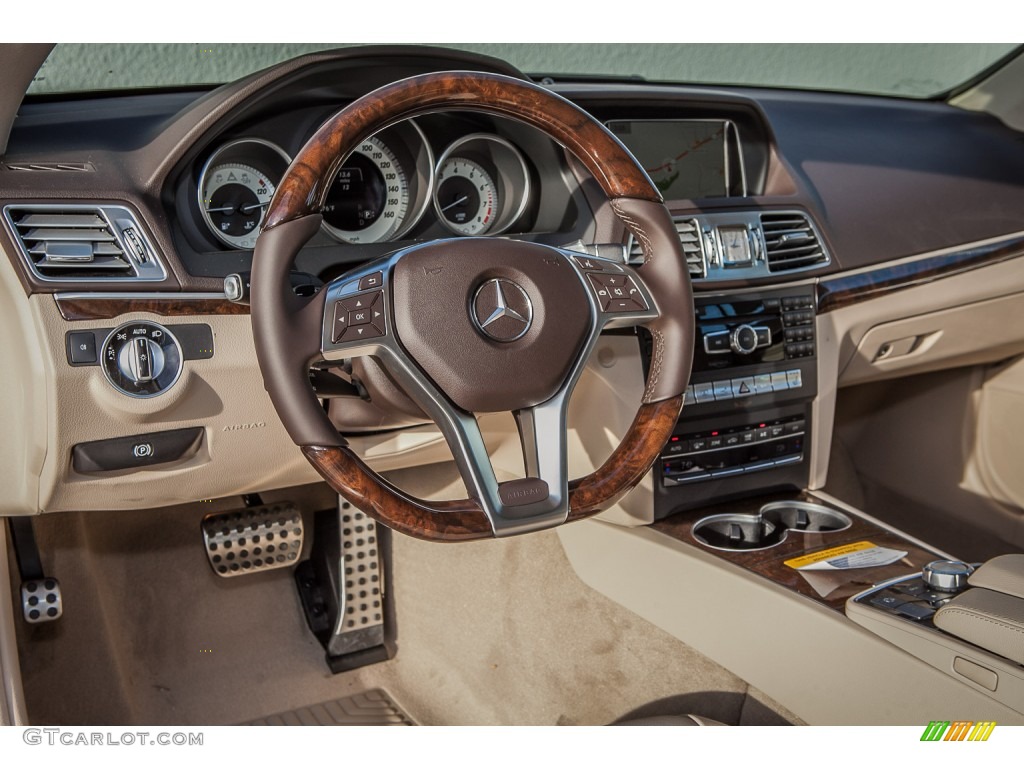2015 Mercedes-Benz E 400 Coupe Silk Beige/Espresso Brown Dashboard Photo #99527524