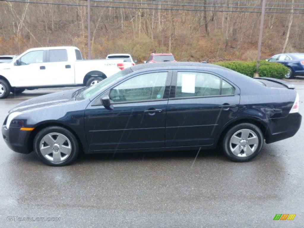 2008 Fusion SE V6 AWD - Dark Blue Ink Metallic / Camel photo #9