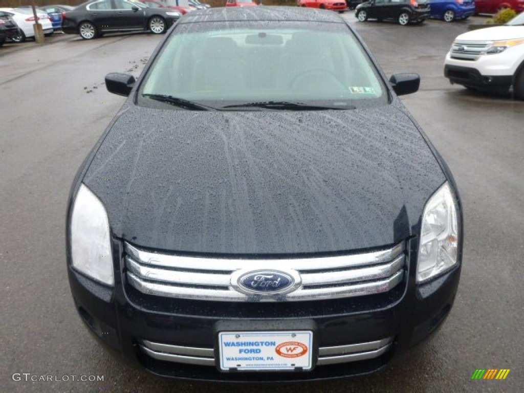 2008 Fusion SE V6 AWD - Dark Blue Ink Metallic / Camel photo #11