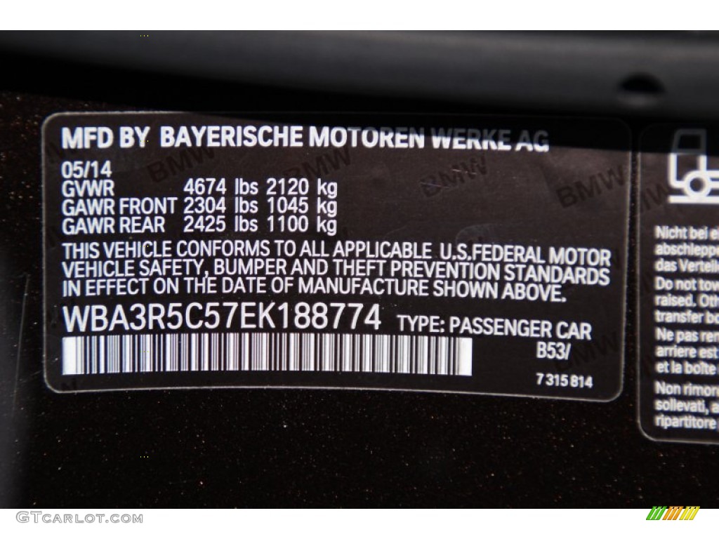 2014 BMW 4 Series 435i xDrive Coupe Color Code Photos