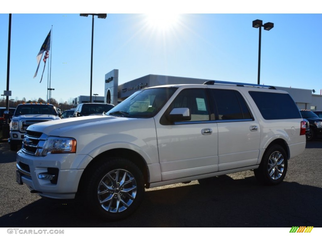 2015 Expedition EL Limited 4x4 - White Platinum Metallic Tri-Coat / Dune photo #3