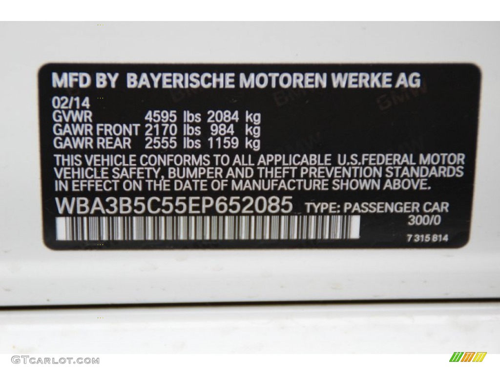 2014 3 Series 328i xDrive Sedan - Alpine White / Black photo #35