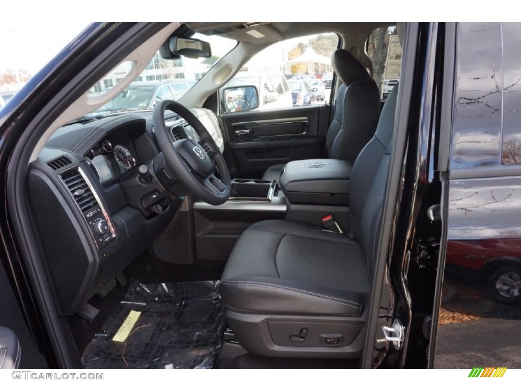 Black Interior 2015 Ram 1500 Sport Crew Cab Photo #99540501