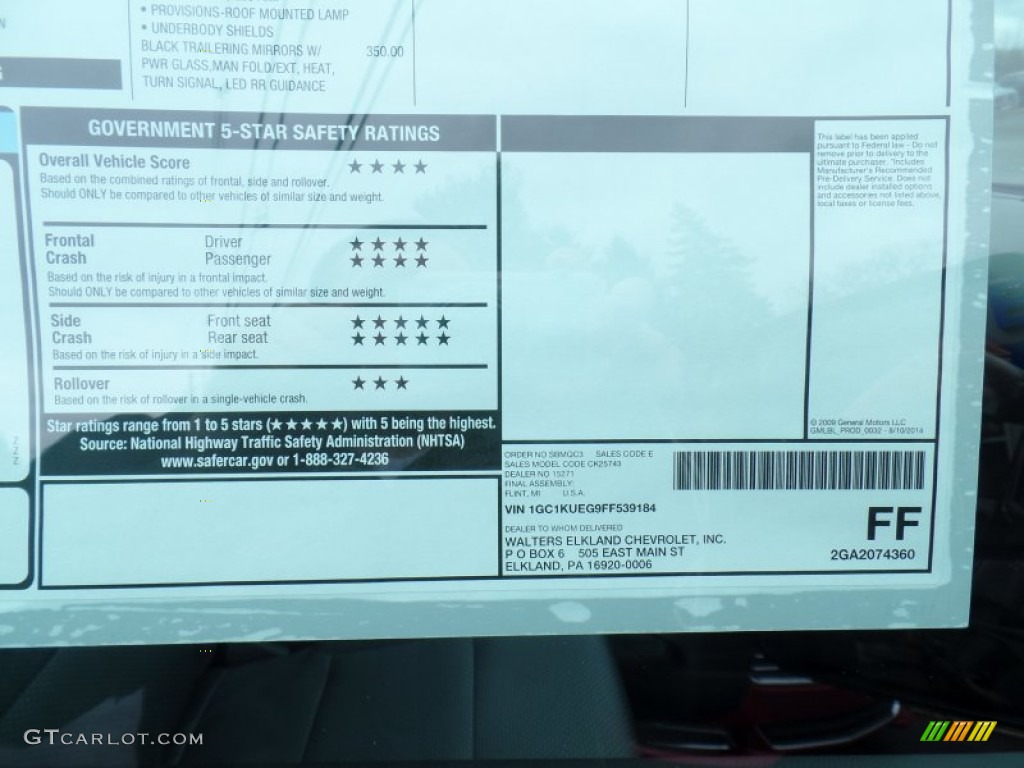 2015 Silverado 2500HD WT Crew Cab 4x4 - Rainforest Green Metallic / Jet Black/Dark Ash photo #66