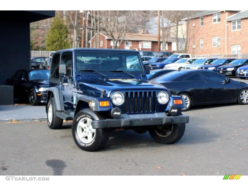 2002 Wrangler X 4x4 - Patriot Blue Pearl / Agate Black photo #1