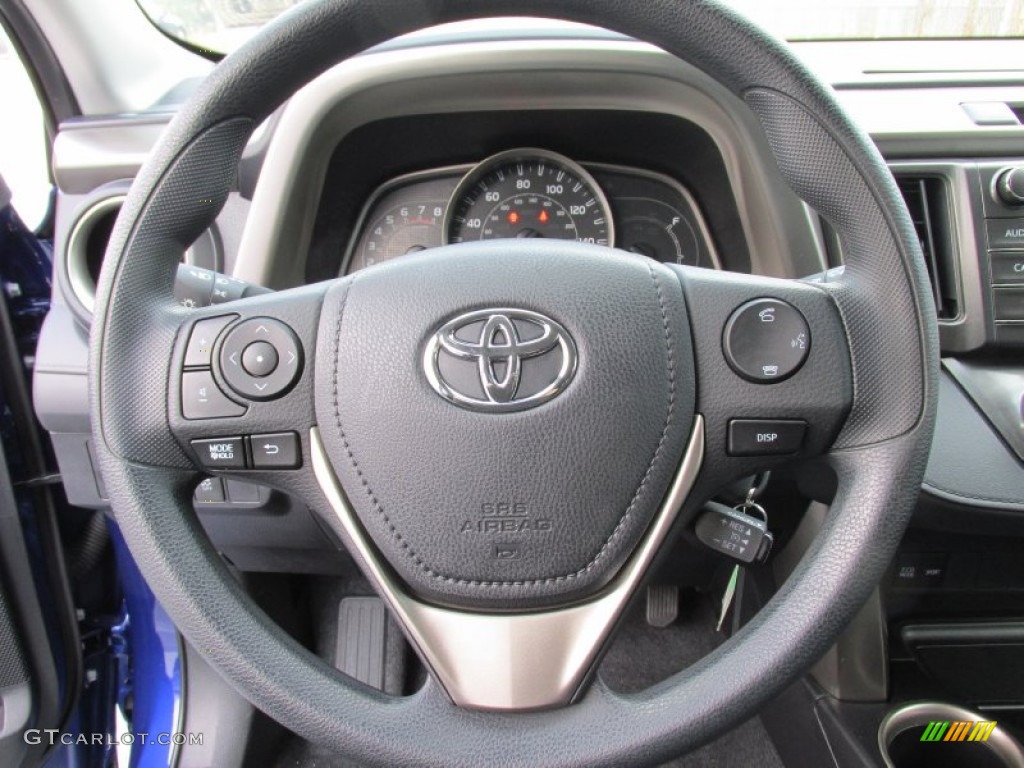2015 Toyota RAV4 LE Black Steering Wheel Photo #99548916
