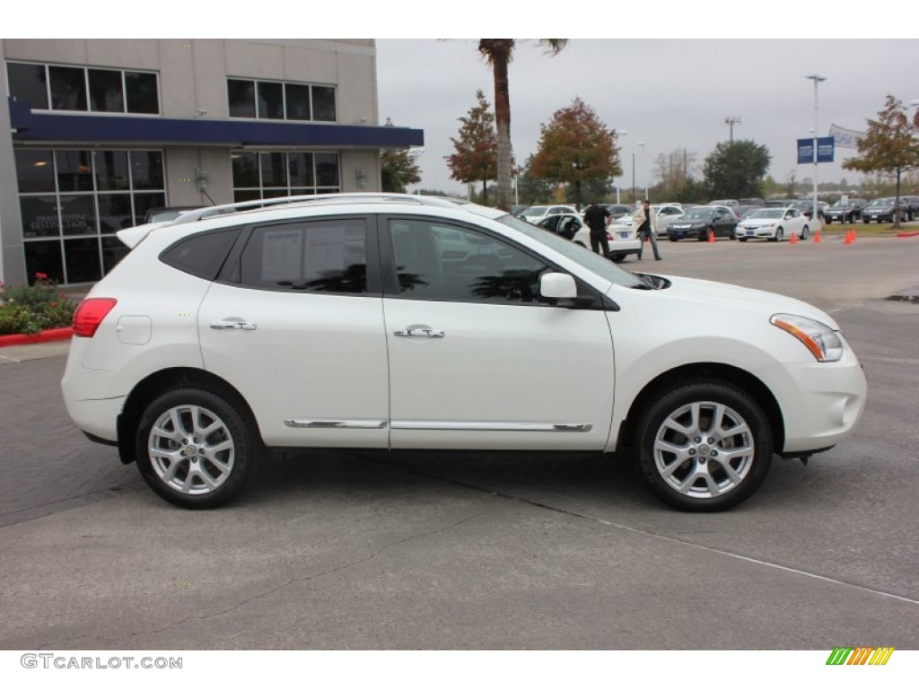 Pearl White 2012 Nissan Rogue SV Exterior Photo #99549501