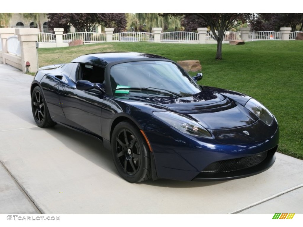 Twilight Blue Metallic Tesla Roadster