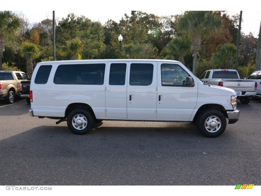 2014 E-Series Van E350 XLT Extended 15 Passenger Van - Oxford White / Medium Flint photo #2