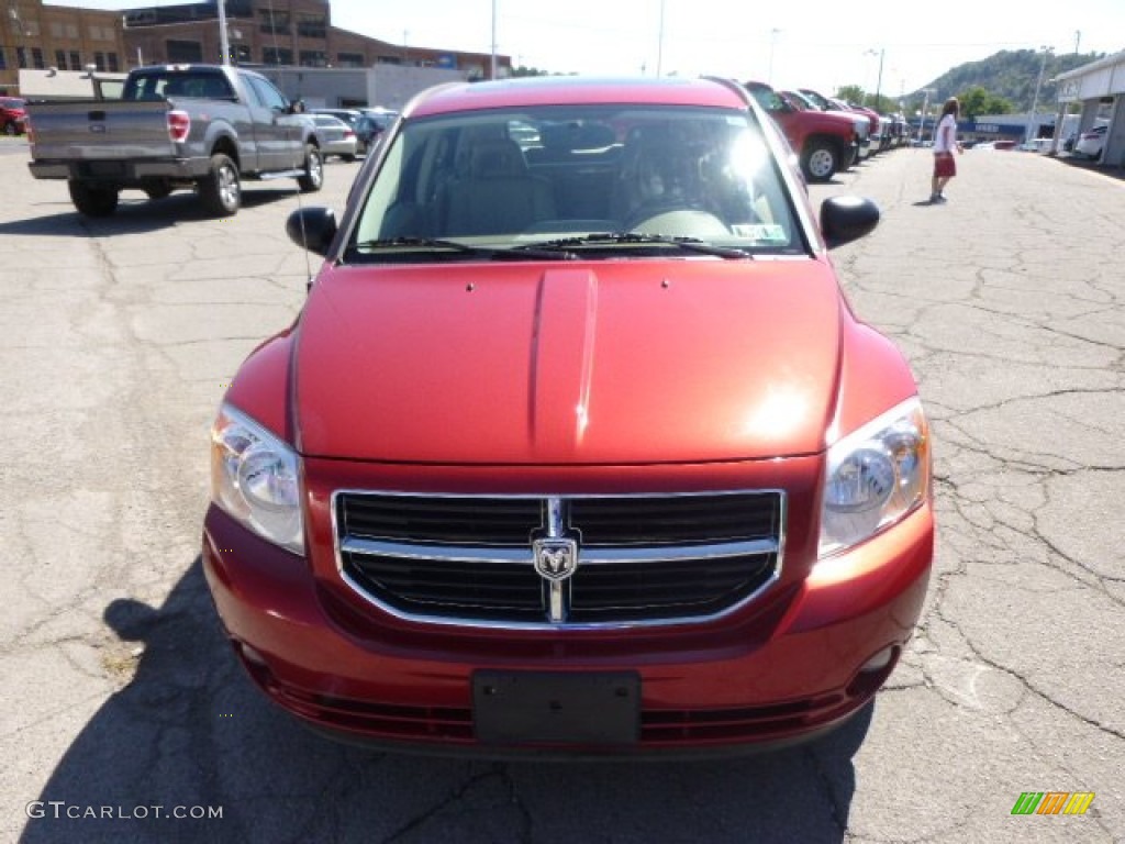 2007 Caliber R/T AWD - Inferno Red Crystal Pearl / Pastel Pebble Beige photo #3