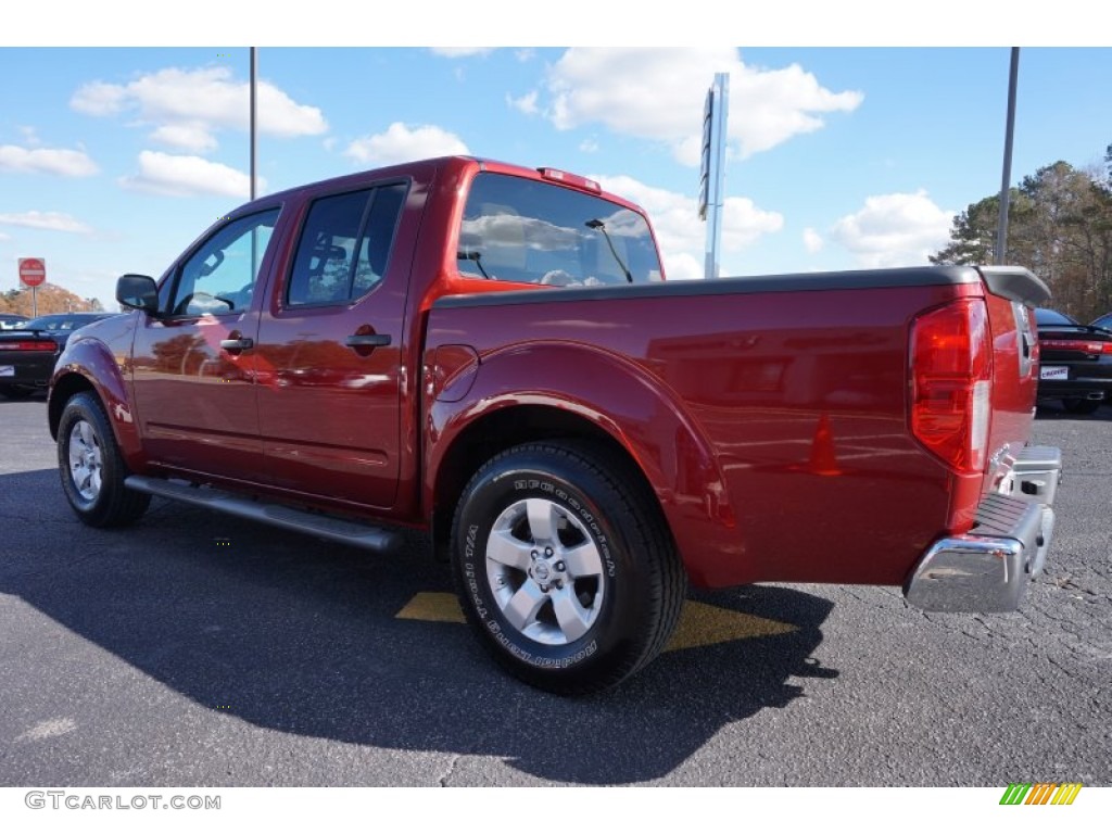 2013 Frontier SV V6 Crew Cab - Cayenne Red / Beige photo #5