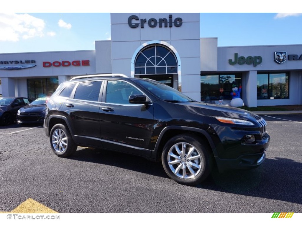 2015 Cherokee Limited - Brilliant Black Crystal Pearl / Black photo #1