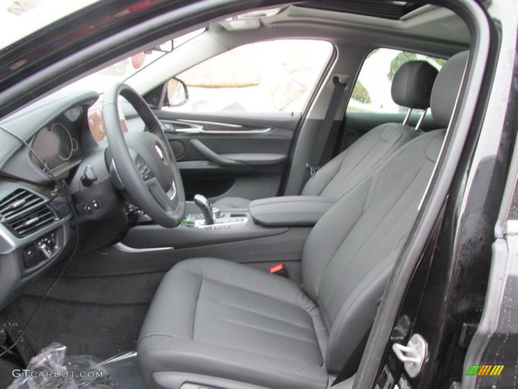 Black Interior 2015 BMW X6 xDrive35i Photo #99562768