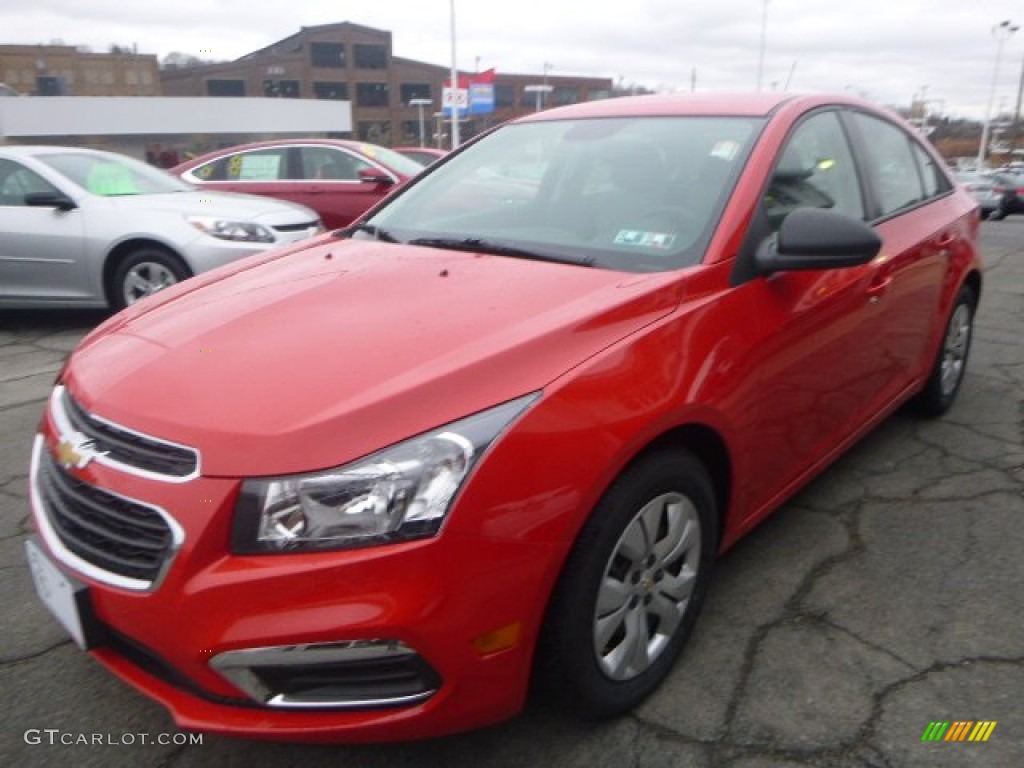 2015 Cruze LS - Red Hot / Jet Black/Medium Titanium photo #4