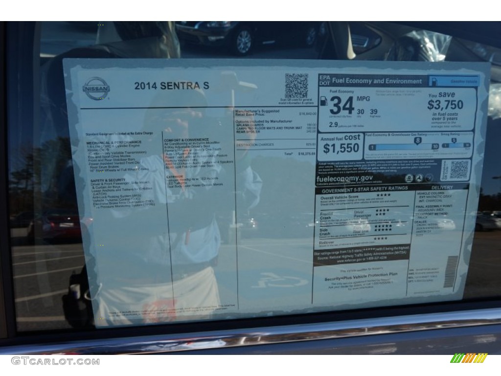 2014 Sentra S - Magnetic Gray / Charcoal photo #13