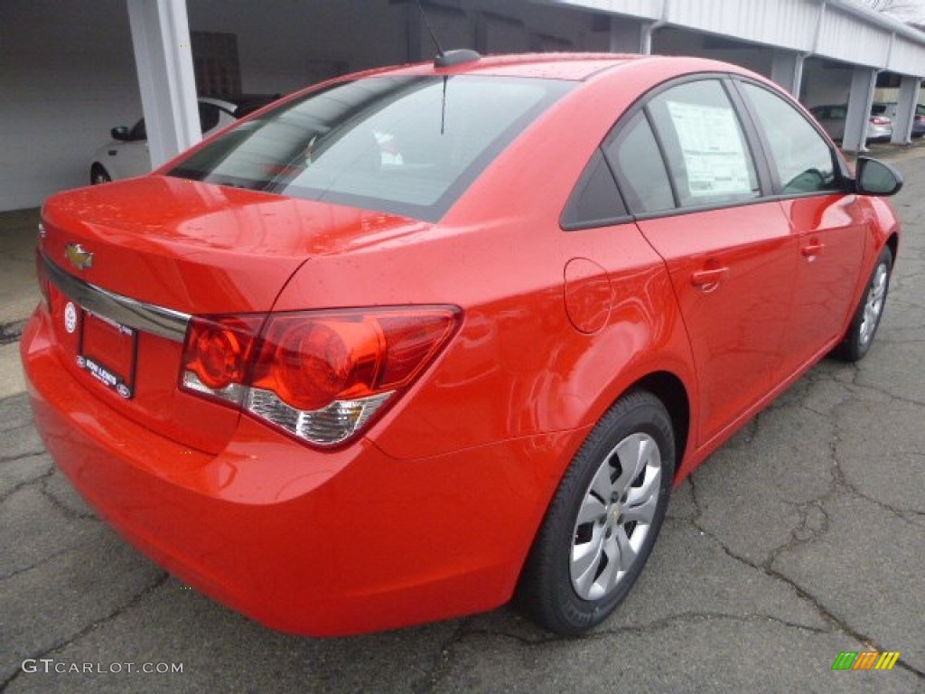 2015 Cruze LS - Red Hot / Jet Black/Medium Titanium photo #8