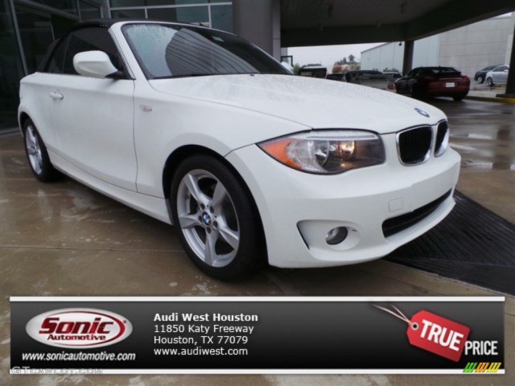 2013 1 Series 128i Convertible - Alpine White / Black photo #1