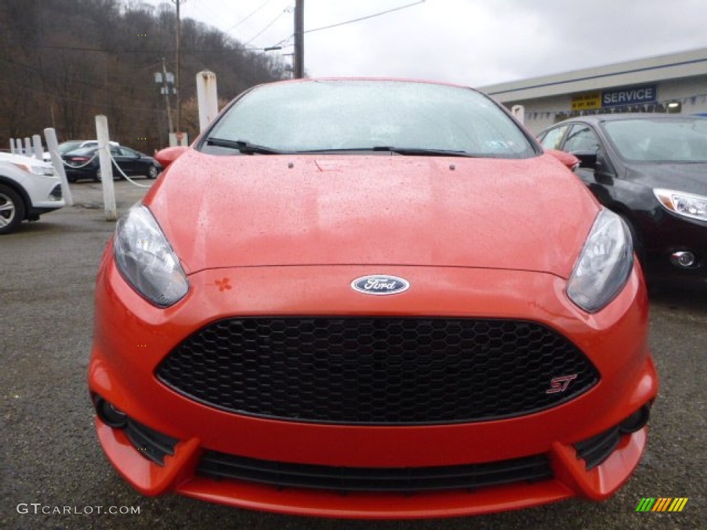 Molten Orange 2015 Ford Fiesta ST Hatchback Exterior Photo #99571699