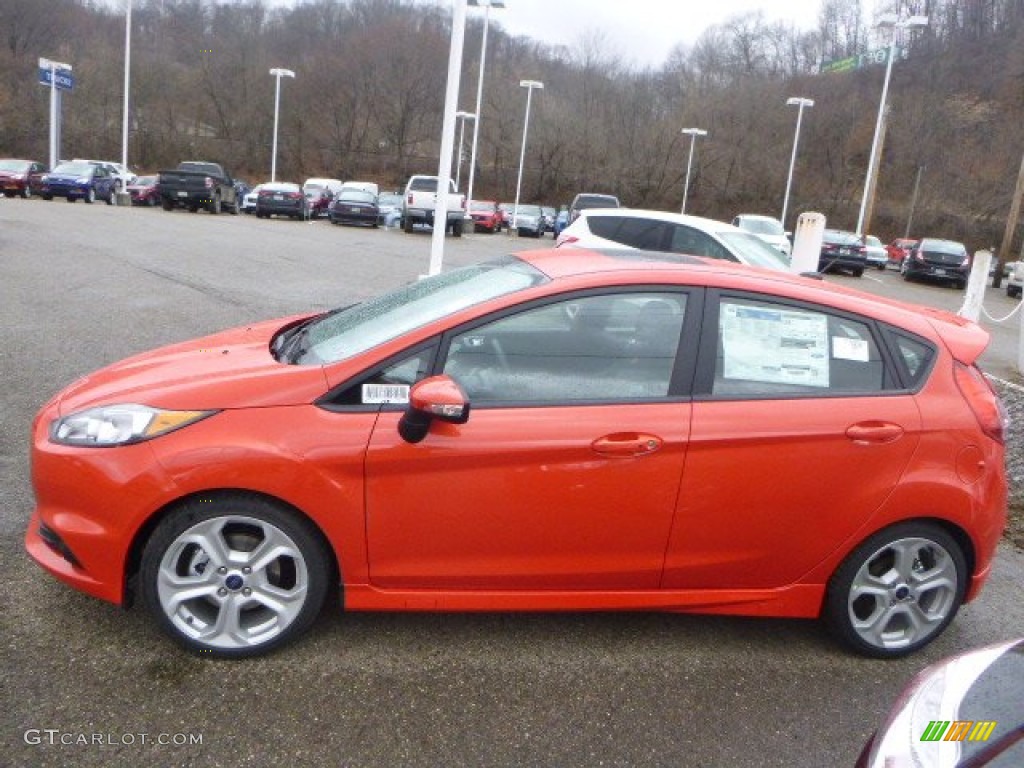 Molten Orange 2015 Ford Fiesta ST Hatchback Exterior Photo #99571756