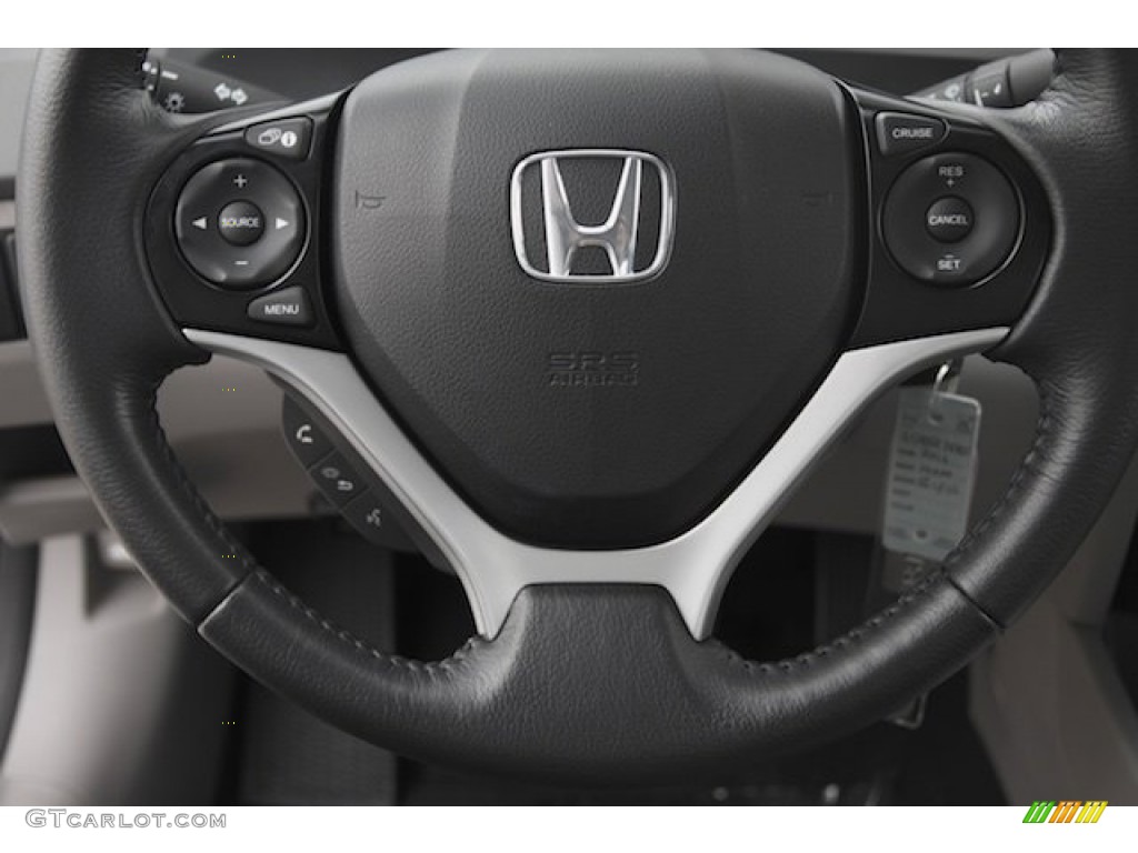 2012 Honda Civic EX-L Sedan Stone Steering Wheel Photo #99572161