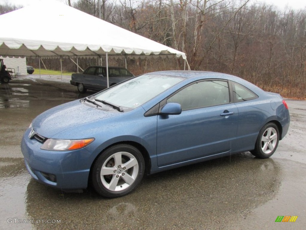 2007 Civic EX Coupe - Atomic Blue Metallic / Gray photo #1