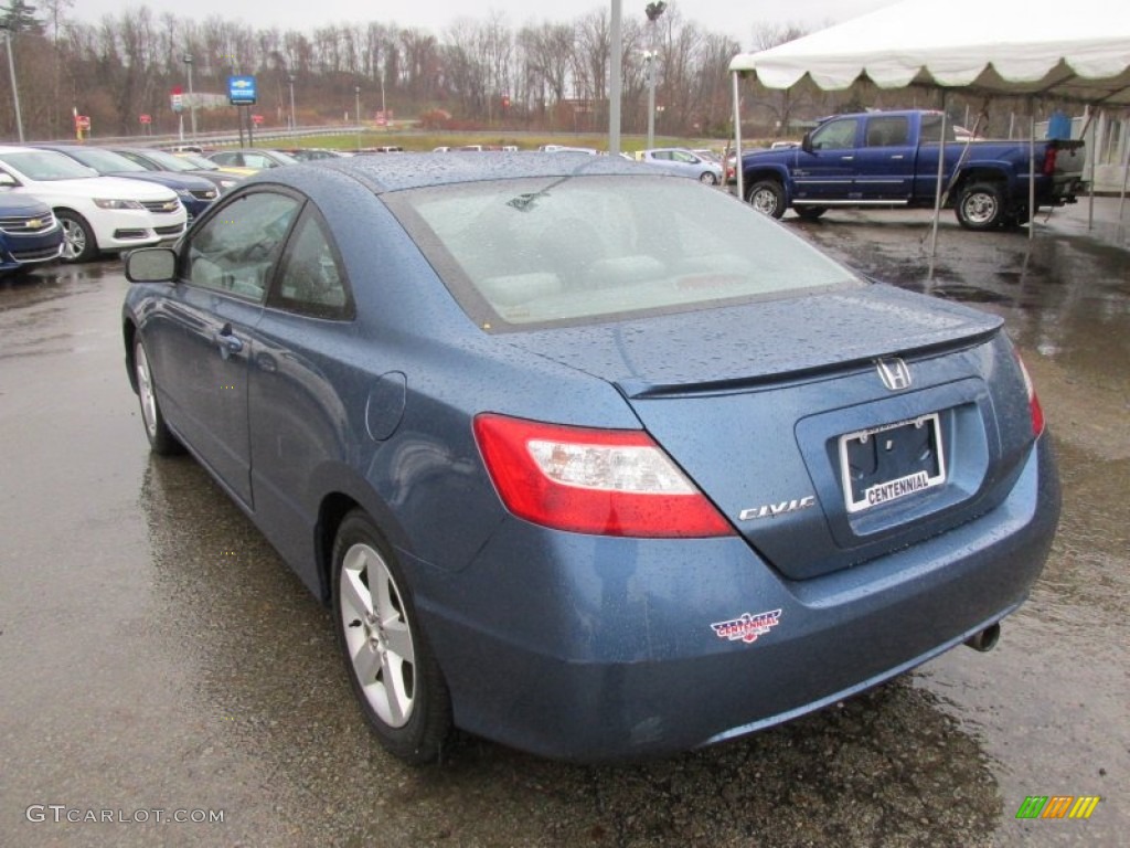 2007 Civic EX Coupe - Atomic Blue Metallic / Gray photo #4