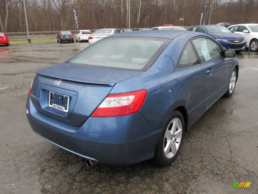2007 Civic EX Coupe - Atomic Blue Metallic / Gray photo #6