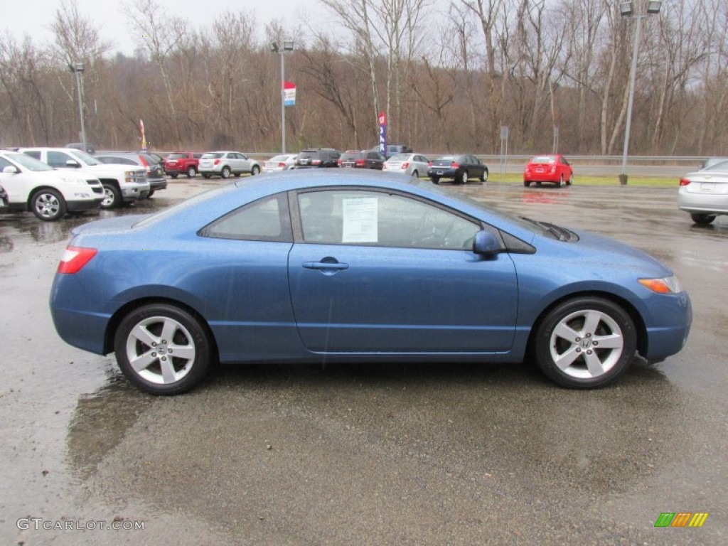 2007 Civic EX Coupe - Atomic Blue Metallic / Gray photo #8