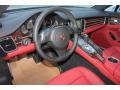 2014 Porsche Panamera Black/Carrera Red Interior Prime Interior Photo
