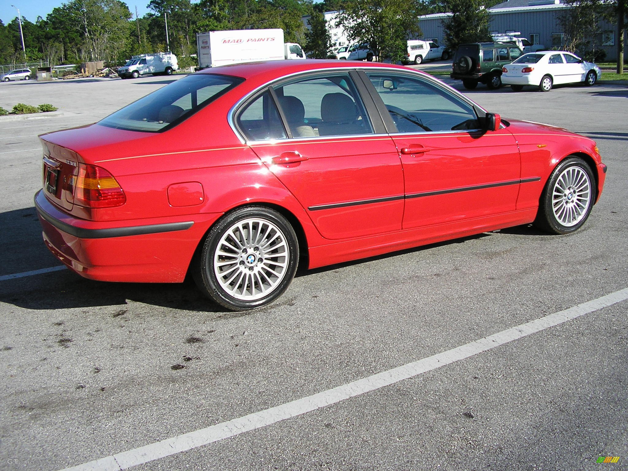 2004 5 Series 530i Sedan - Bright Red / Beige photo #6