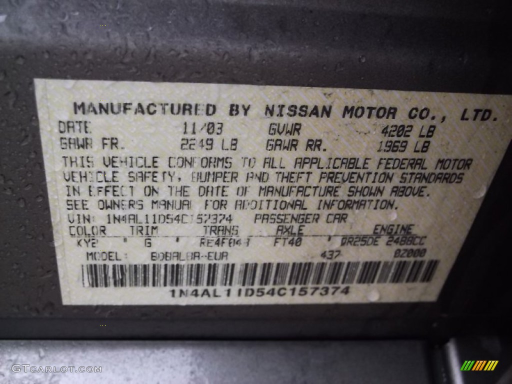 2004 Altima 2.5 S - Polished Pewter / Charcoal photo #19