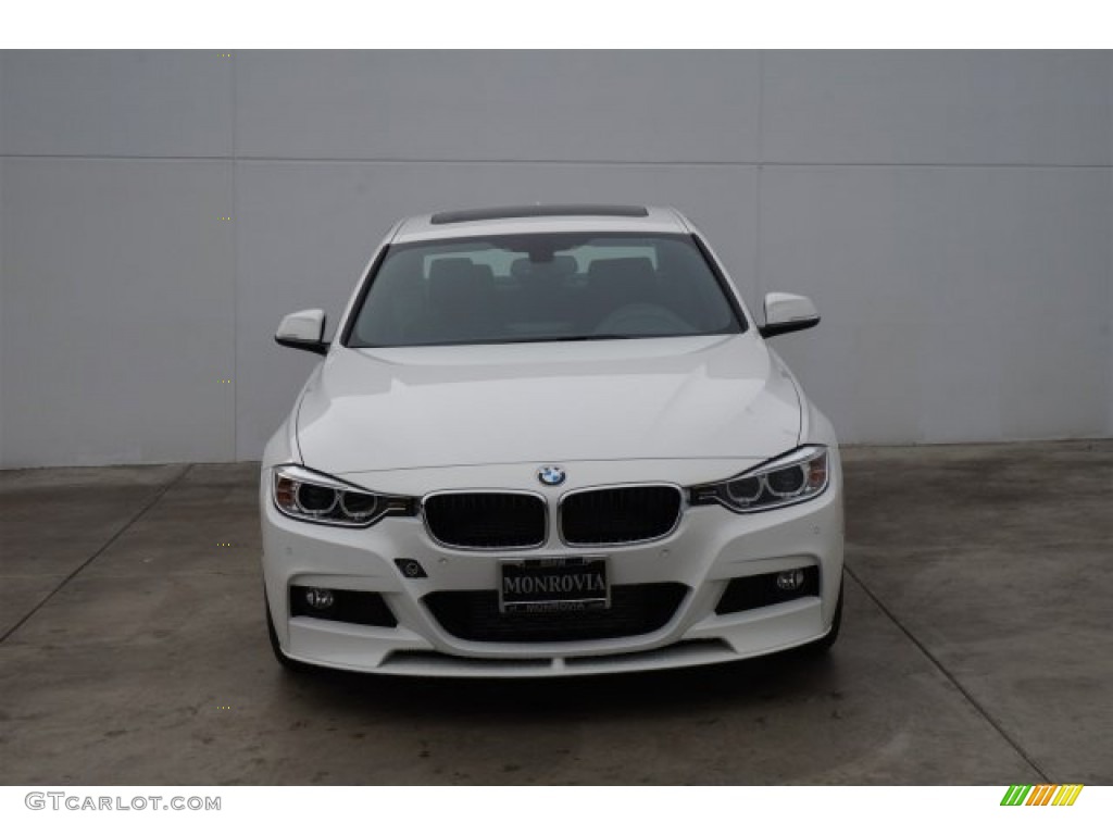 2015 3 Series 335i Sedan - Alpine White / Black photo #3