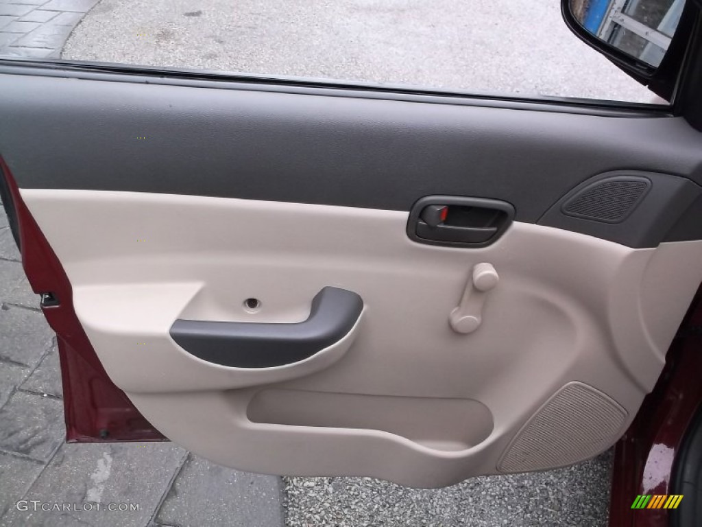 2008 Accent GLS Sedan - Wine Red / Beige photo #11